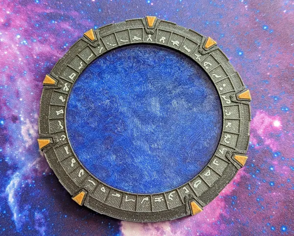 Dessous de verre Stargate en deux parties avec insert vortex