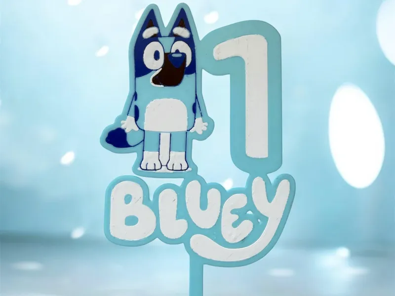 Bluey First Birthday Cake Topper