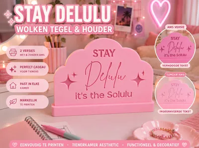 Stay Delulu – Aesthetic Cloud Room Decor