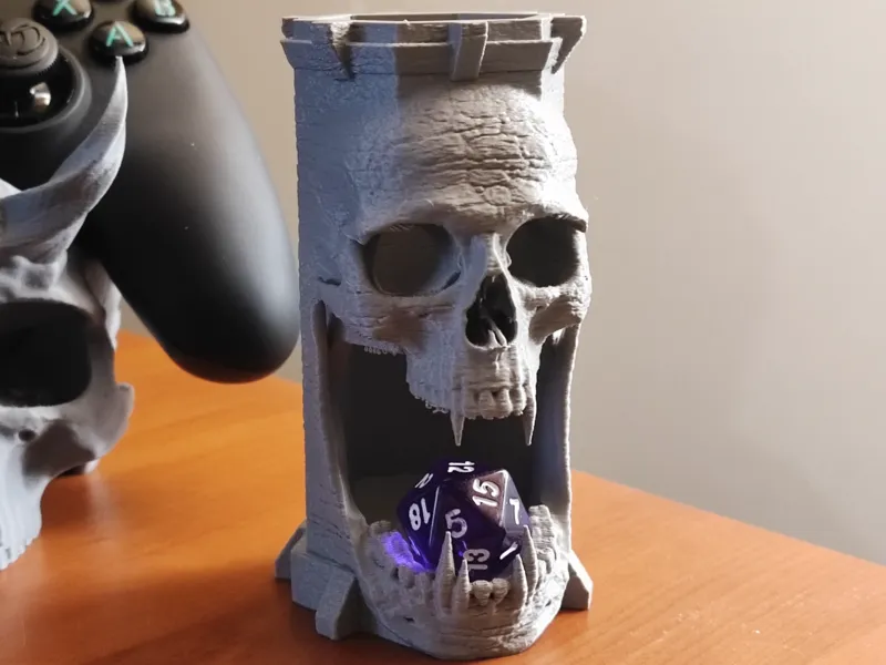 Skull-Dice Tower for Dungeons And Dragons