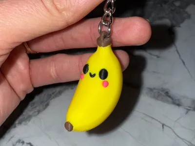 Cute Kawaii Banana Keyring