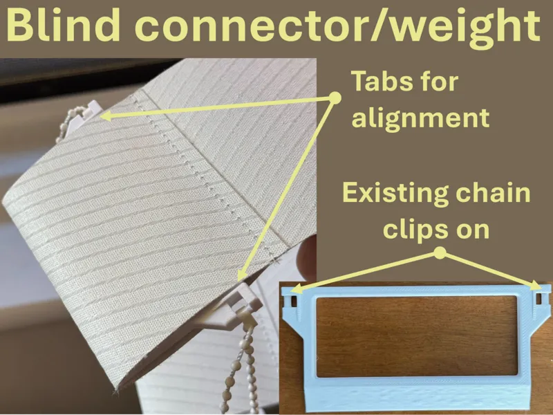 Vertical blind connector/weight