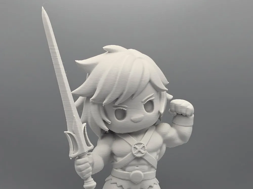 Chibi Hero Warrior STL - Free 3D Print Model - MakerWorld