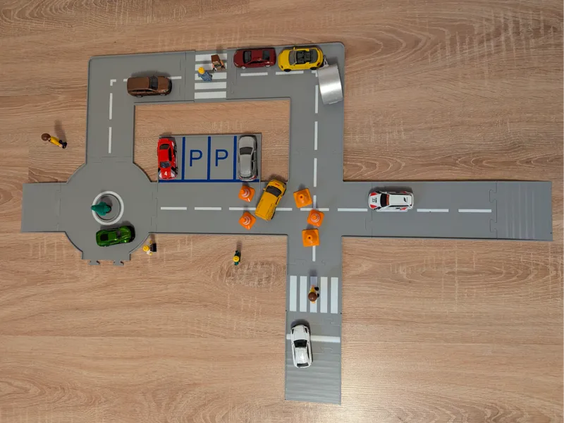 Auto Spielstraße erweiterbar für Modellautos 1:64