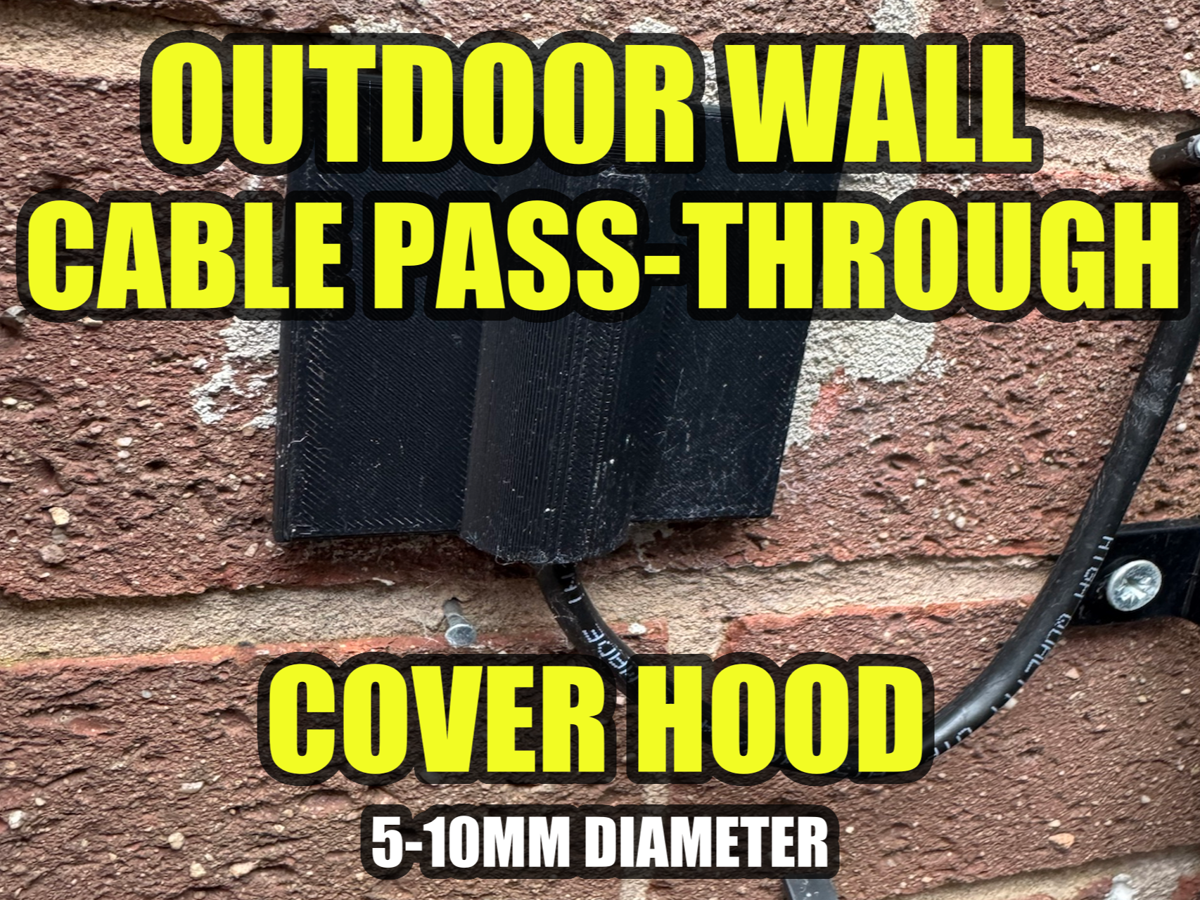 Outdoor Wall Cable Pass-Through Cover Hood