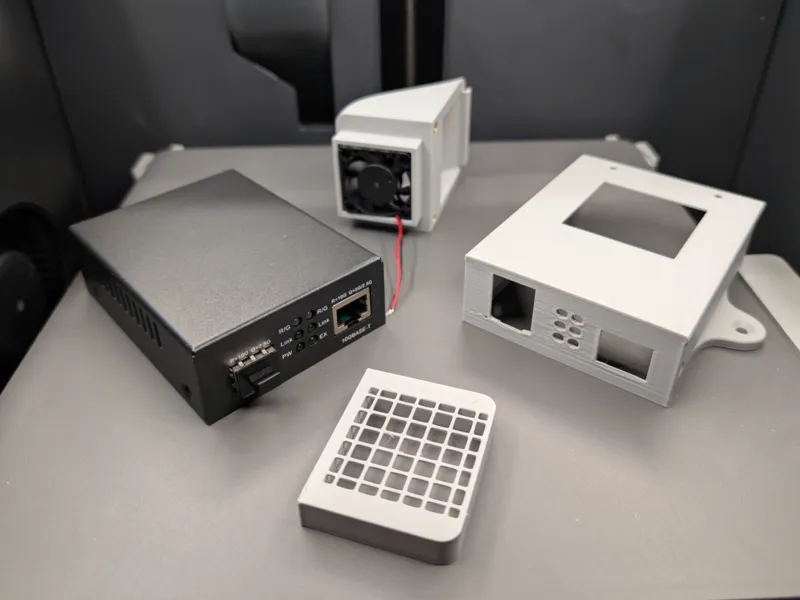 Fiber media converter cooling 2in1