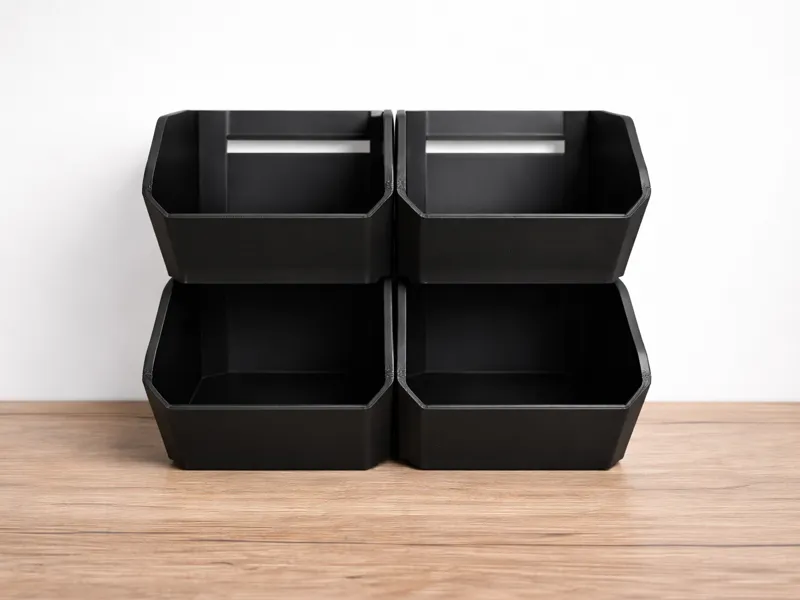 Stapelbare Boxen in 3 Größen + Multiboardhalter