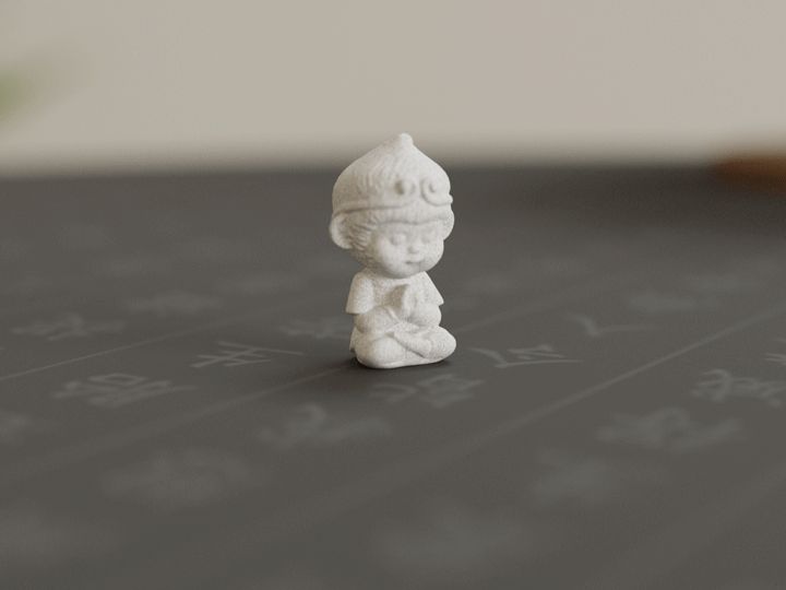 A cute version of Wukong meditating