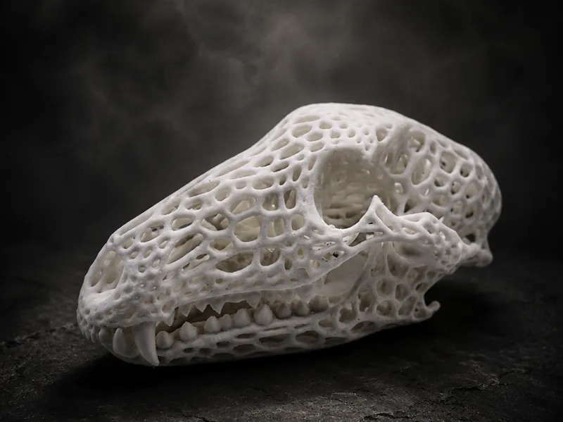 Voronoi Bullterrier Skull – „Ghost Terrier“