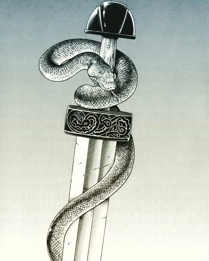 Vinland Saga Sword and Snake Hueforge