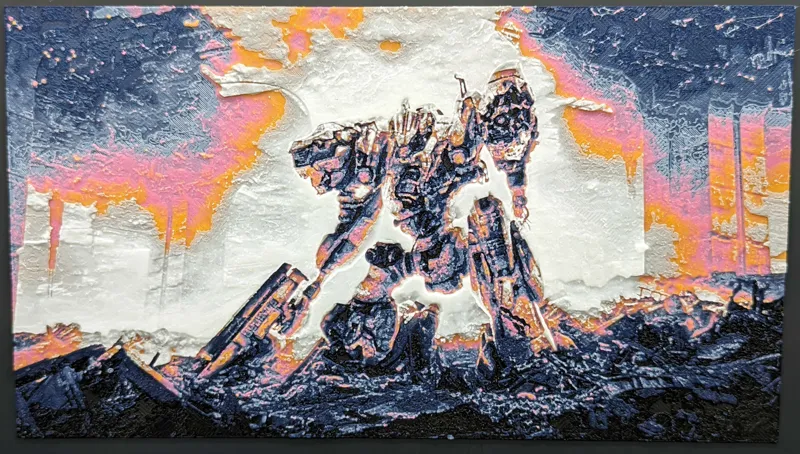 Armored Core 6 Fires of Rubicon Art - Hueforge Wall Art