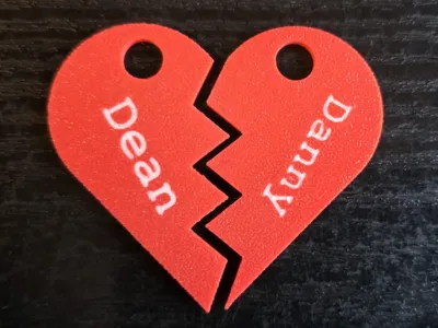 Split Heart Keychain