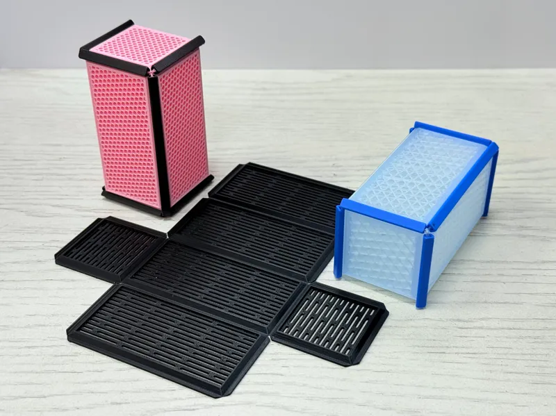 Origami Desiccant Box with Infill Pattern