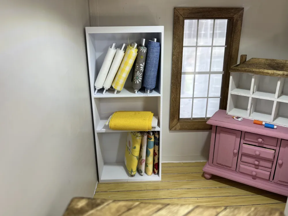 Dollhouse Fabric shelf for Craft Room - Free 3D Print Model - MakerWorld