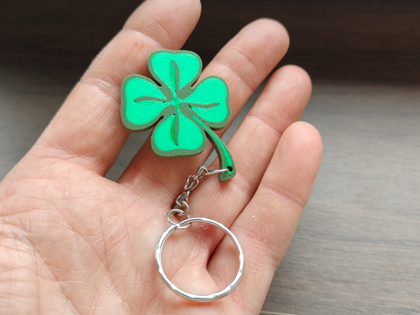 Lucky Four-Leaf Clover Keychain
