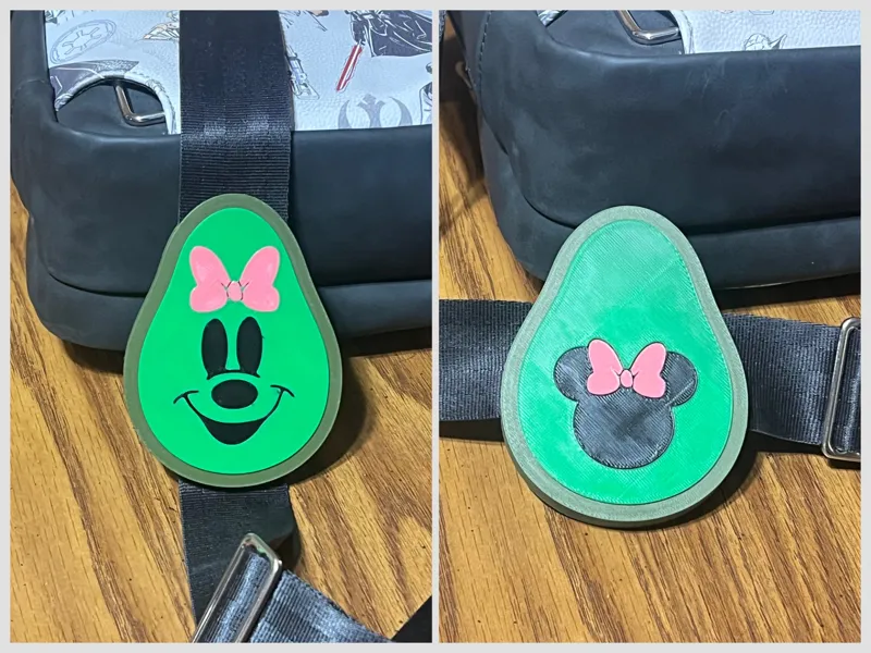 Minnie Mouse Avocado Bag Strap Charm