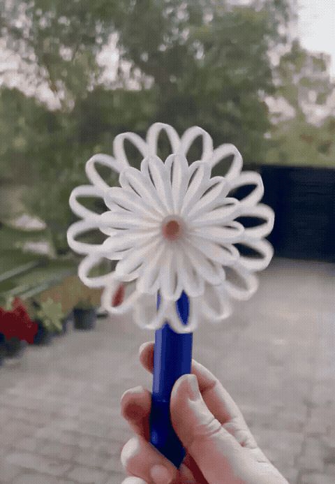 Daisy Wind Spinner with Dual Rotating Petals