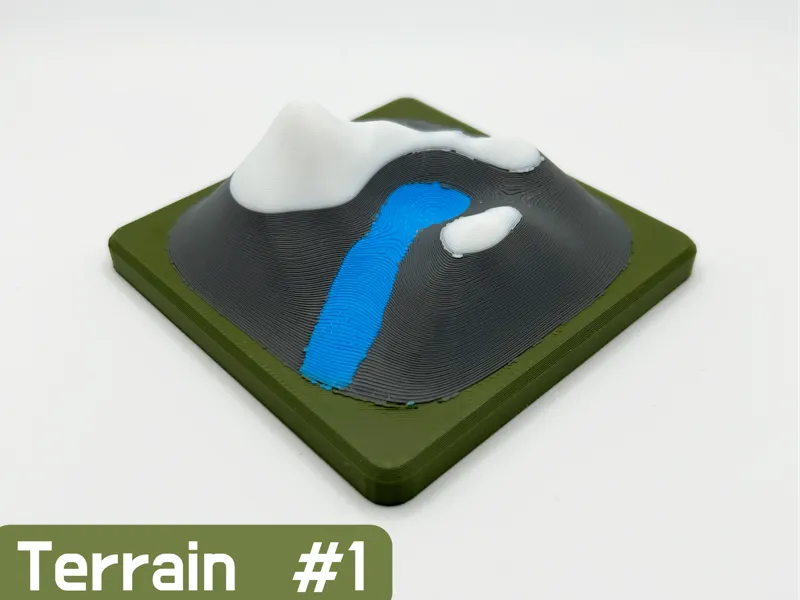 TERRAIN #1 / Snowy Mountains with River