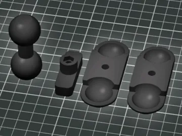 Accesorio de iluminación decorativa: 25mm (1" B size) ball clamp and extender — vista de referencia 3