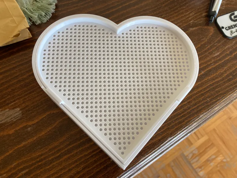 Heart shaped cat grass planter