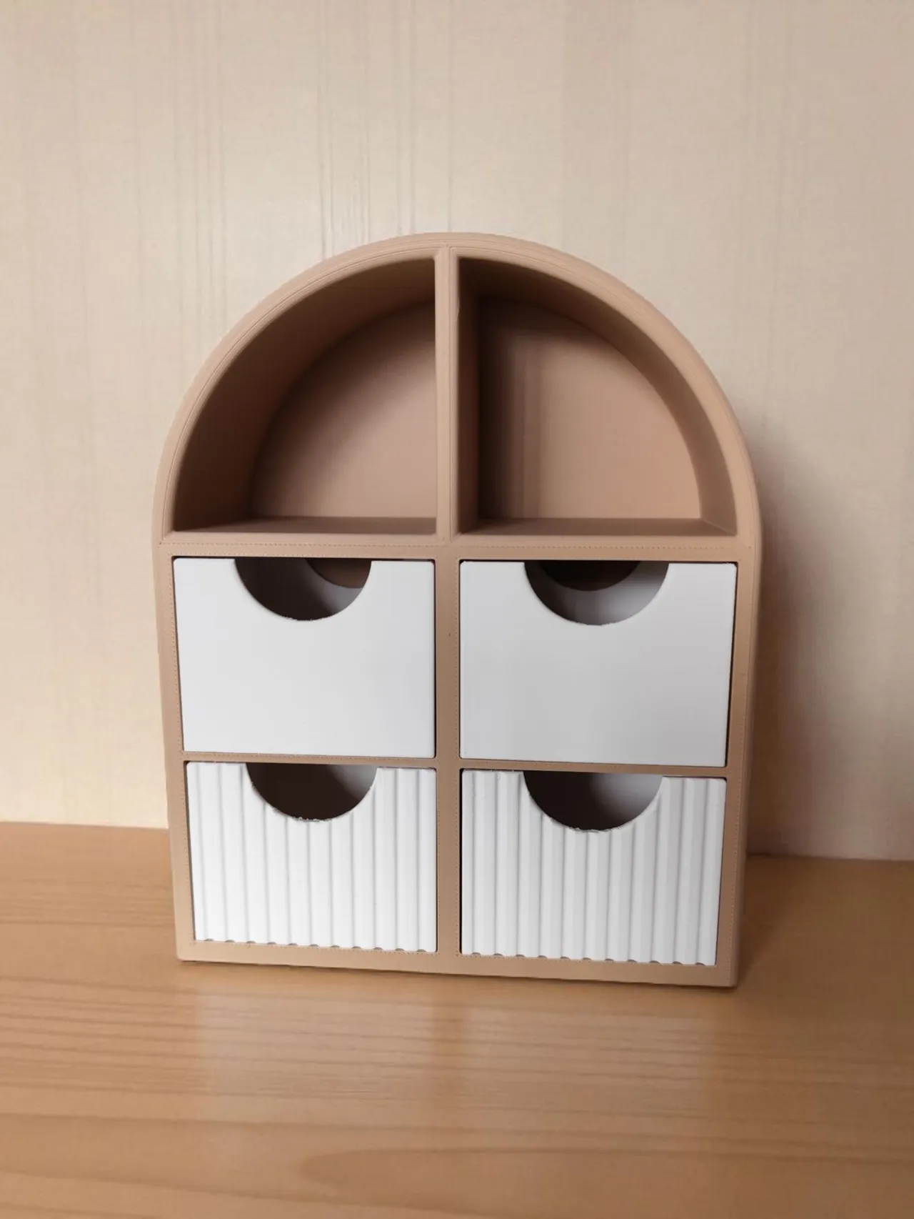Modern small jewelry shelf with drawers view 4