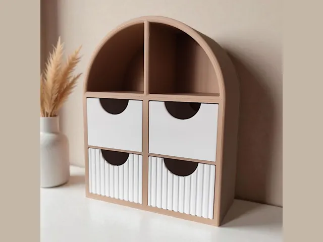Modern small jewelry shelf with drawers