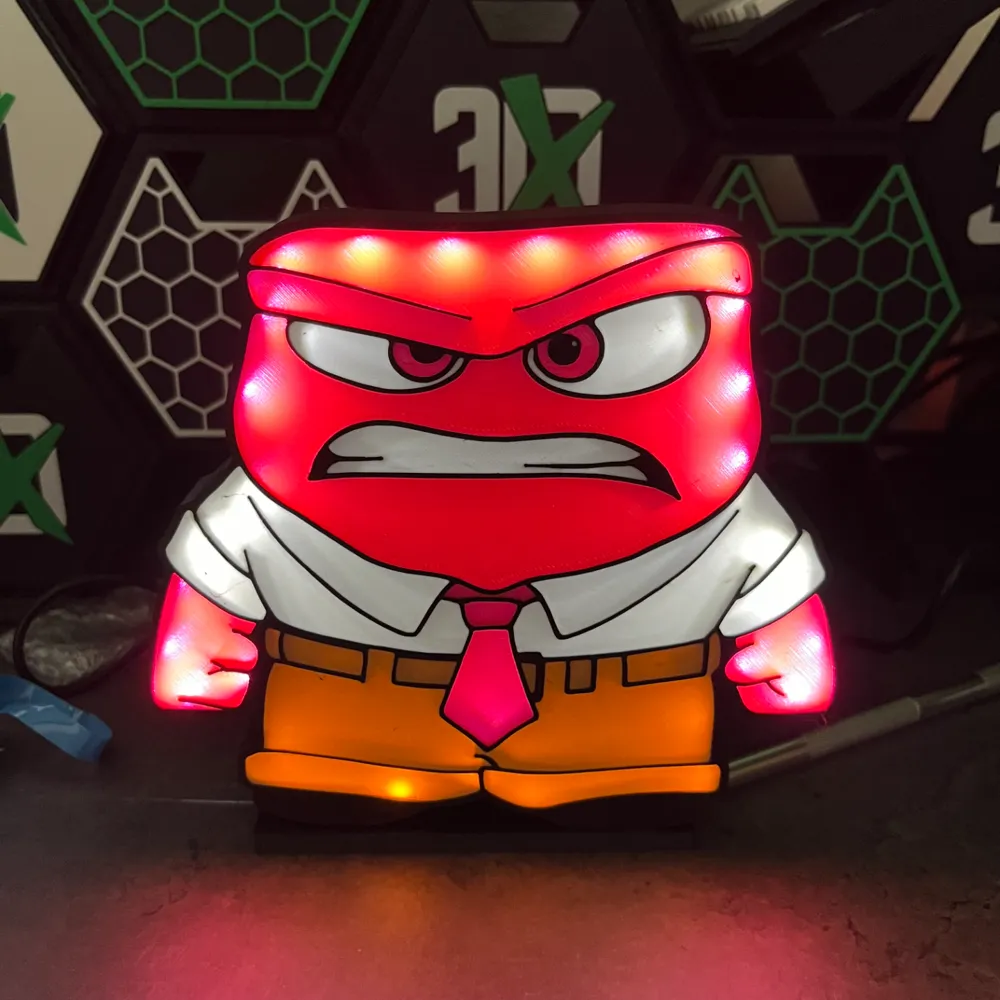 Inside Out Anger - Rabbia lampada led by Fatto3D - MakerWorld