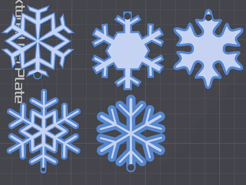 Snowflake Ornaments and Keychains