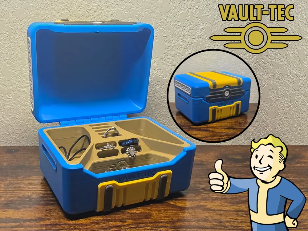 Vault-Tec Supply Crate Jewelry Box - Free 3D Print Model - MakerWorld
