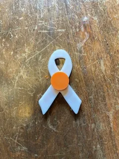breast cancer ribbon with magnet back - Free 3D Print Model - MakerWorld
