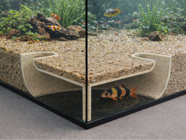 Underground corner tunnel for aquarium/ fish tank