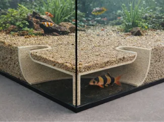 Underground corner tunnel for aquarium/ fish tank