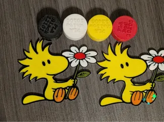 Woodstock with a Flower - Magnet