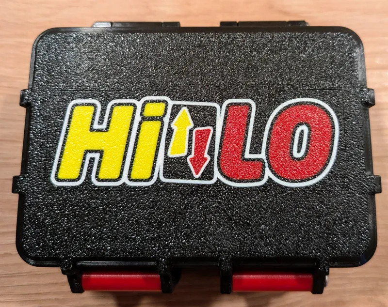 Hi-Lo Card Game Box Lid