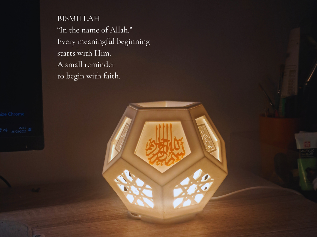 Islamic Geometry Dodecahedron Lamp