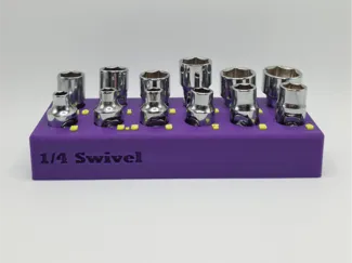 1/4 Swivel Socket Set Organizer (MULTI-BRANDS)