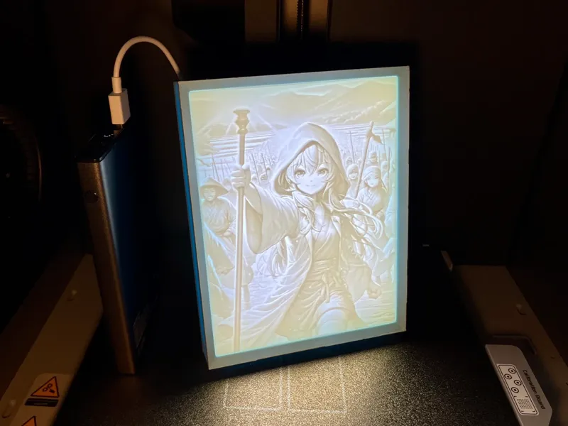 手持式 透光浮雕相框  (可作为 应急灯)
