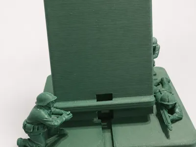 Soldier base inspired phone dock