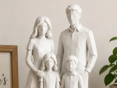 Family of Four - Father's Day - Family Sculpture