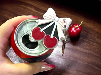 Cherries W/ A Bow Pop Can Tab Opener - Tab Fairy