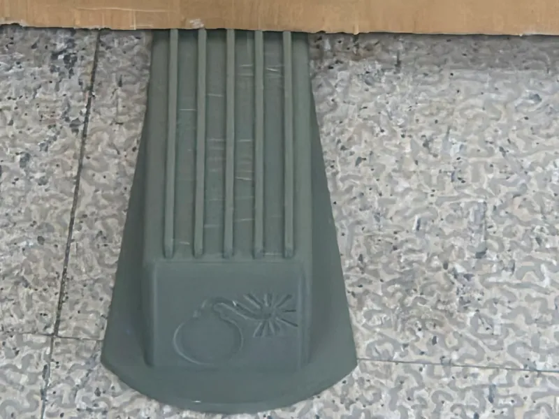 “Bomb-Proof Door Holder”  wedge door stop