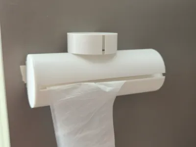 Trash bag Holder with End Cap - Trim to size body 