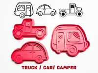Set d'emporte-pièces camion, voiture et camping-car — photo 1