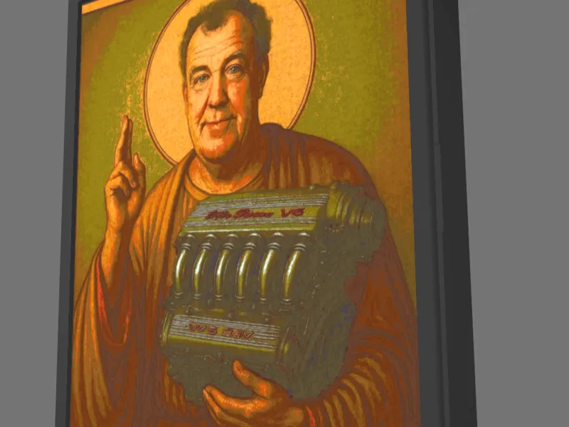 Clarkson holding V6 engine
