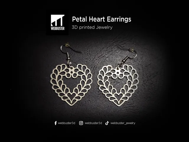 Petal Heart Earrings