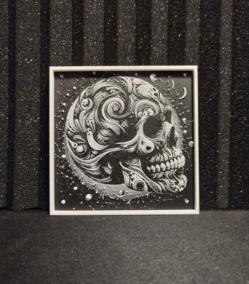 Hueforge Monochrome Skeleton Head V.1