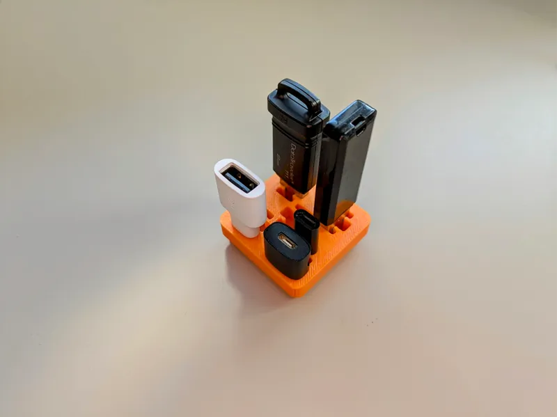 Gridfinity 1x1 USB Holder for USB A and C