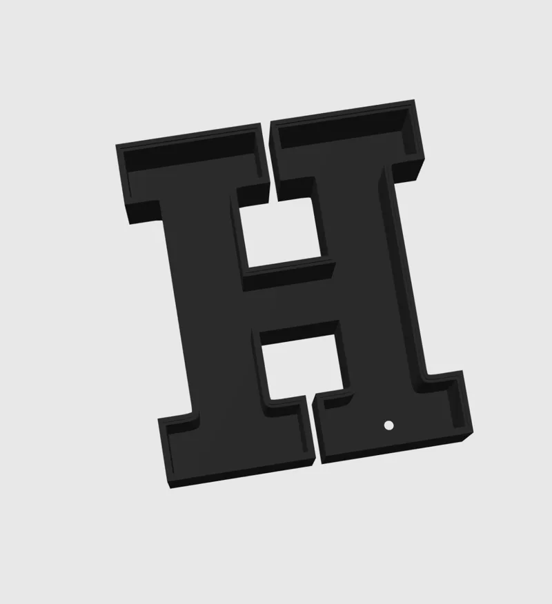 LED H letter lamp