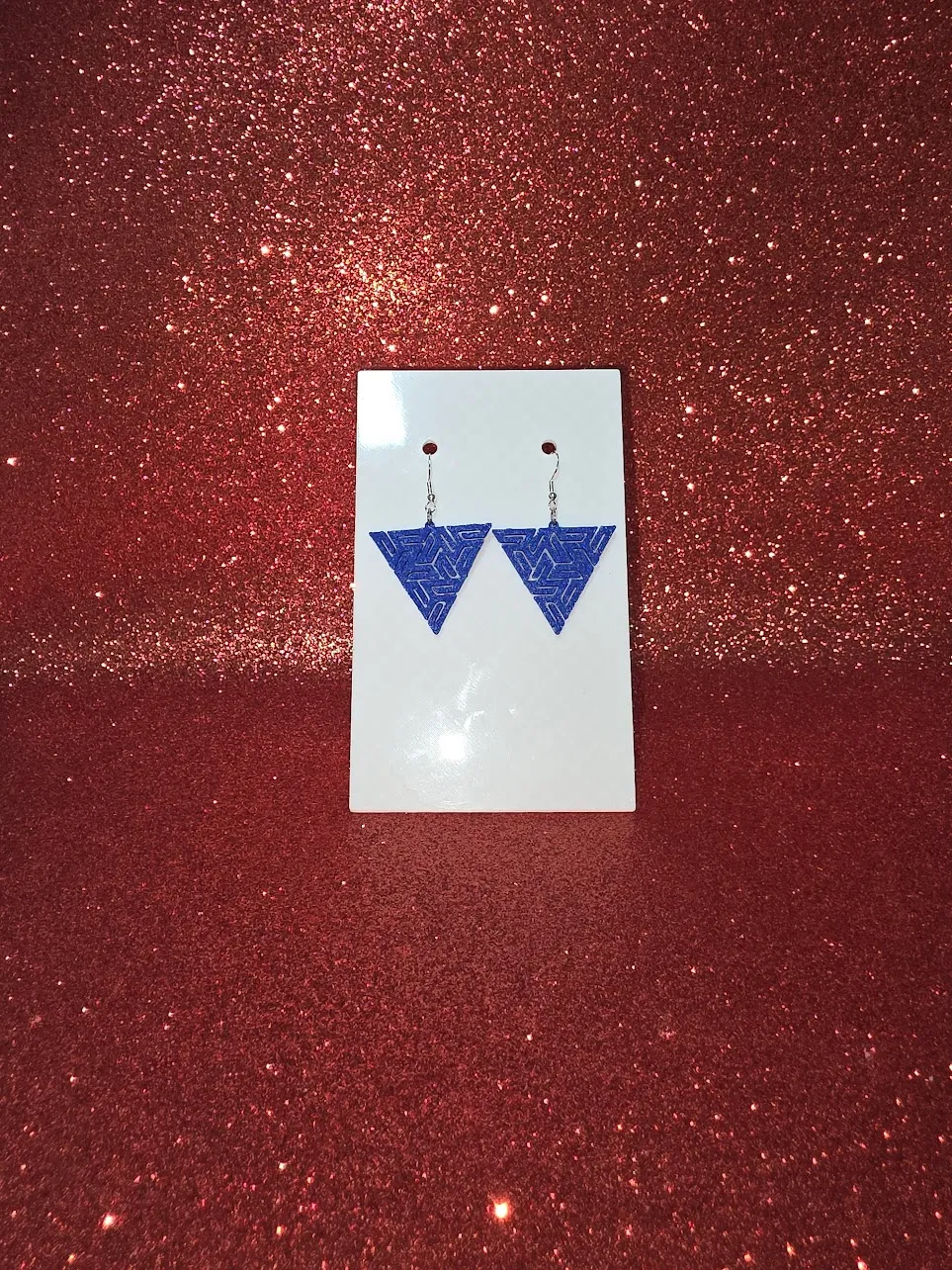 Triangle lines earrings view 2