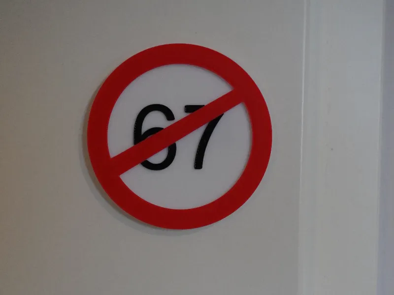 no 67 sign